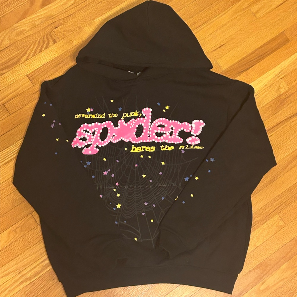 Sp5der P*nk V2 Hoodie Black